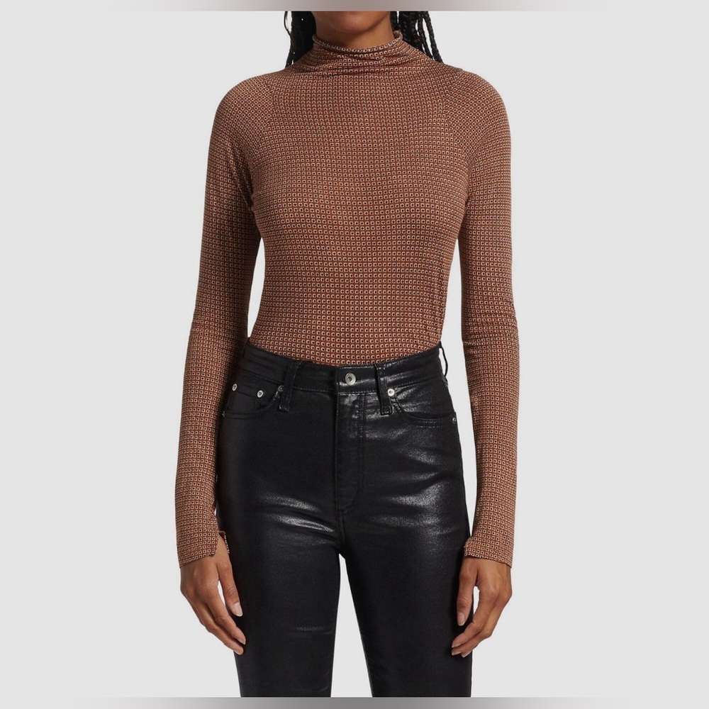 rag & bone - Shaw Paneled Long Sleeve Tee in tan size xxs